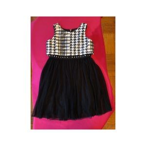 My Michelle Girls Black/White Sequins Dress